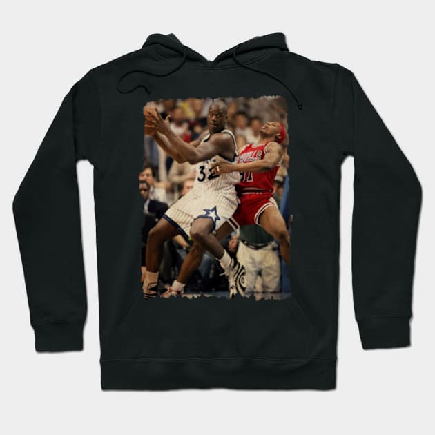 Shaquille O'Neal vs Dennis Rodman, NBA Finals Vintage Hoodie by CAH BLUSUKAN